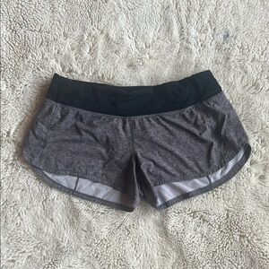 lululemon athletica Black and Gray Athletic Shorts